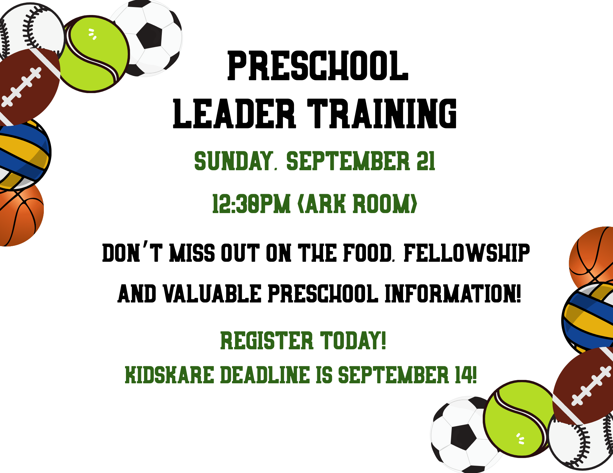 Preschool Leader Training